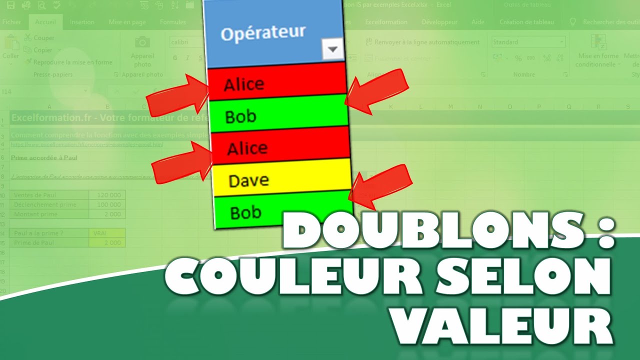 Comment identifier les cellules identiques en 1 clic sur Excel (couleur selon valeur) ?