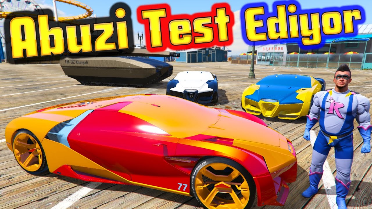 ABUZİ POLİSLERE YARDIM EDERKEN YEPYENİ ARABAYI TEST EDİYOR