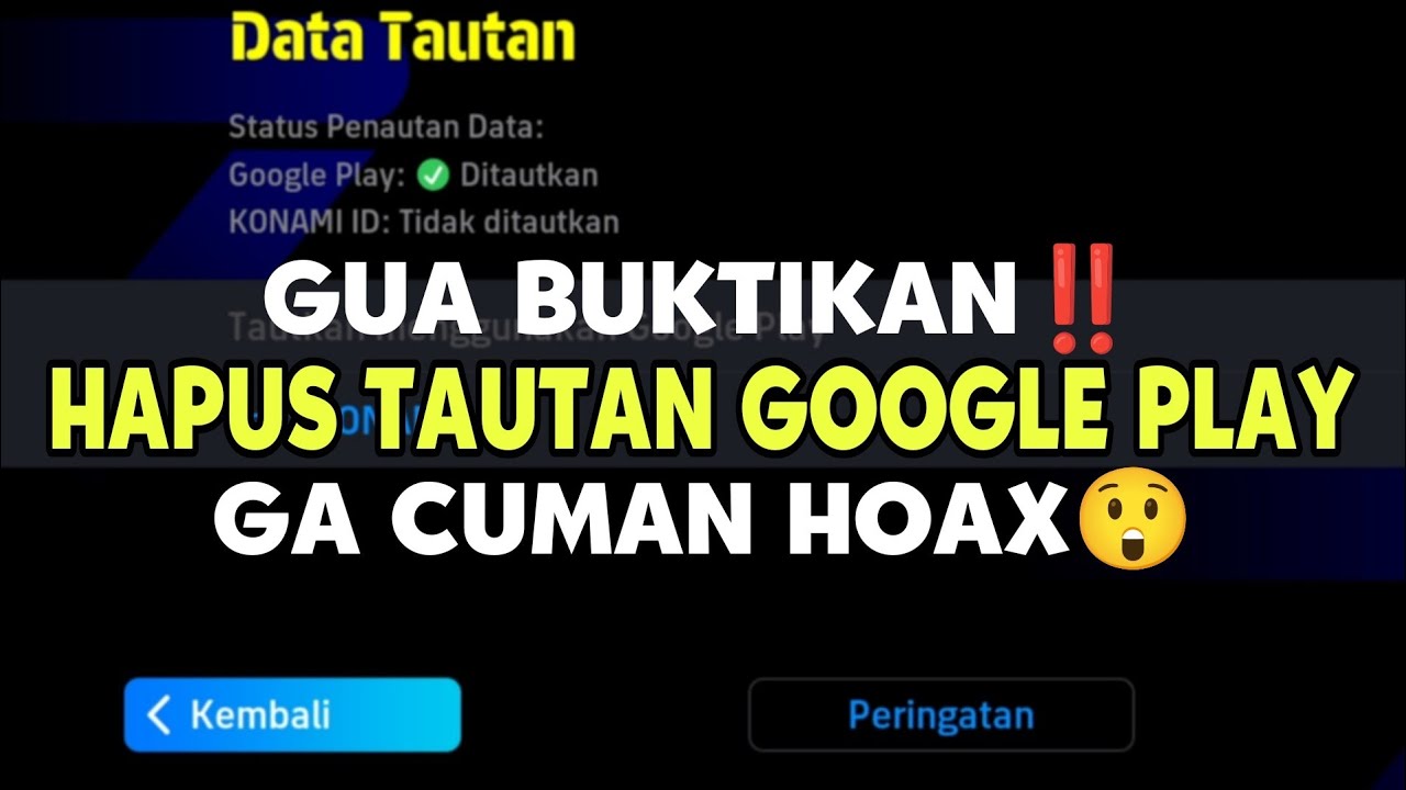 PEMBUKTIAN HAPUS AKSES TAUTAN GOOGLE PLAY BENERAN BISA⁉️ EFOOTBALL 2025 MOBILE