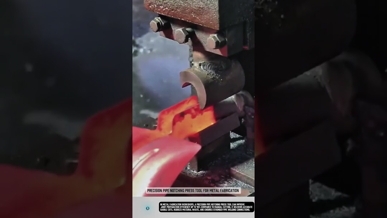 Precision Pipe Notching Press tool for metal fabrication #tools