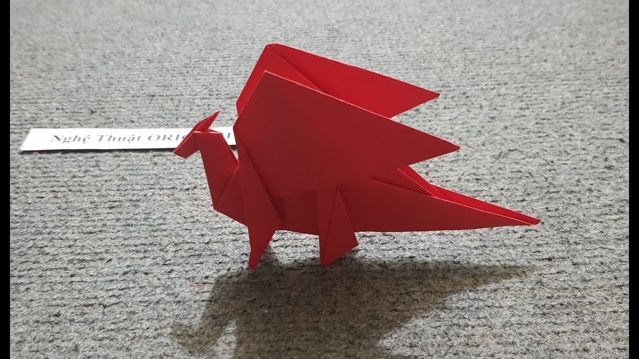 ORIGAMI - Hướng dẫn cách gấp con rồng đơn giản #2 - Origami Dragon