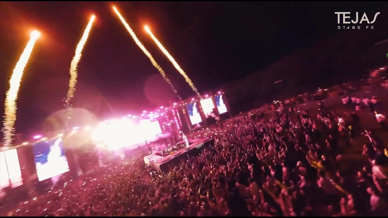 Tu Maan Mere Jaan ✨ Fireworks FPV Drone | King Singer Live Concert Surat 2024 | Tejas Stage FX