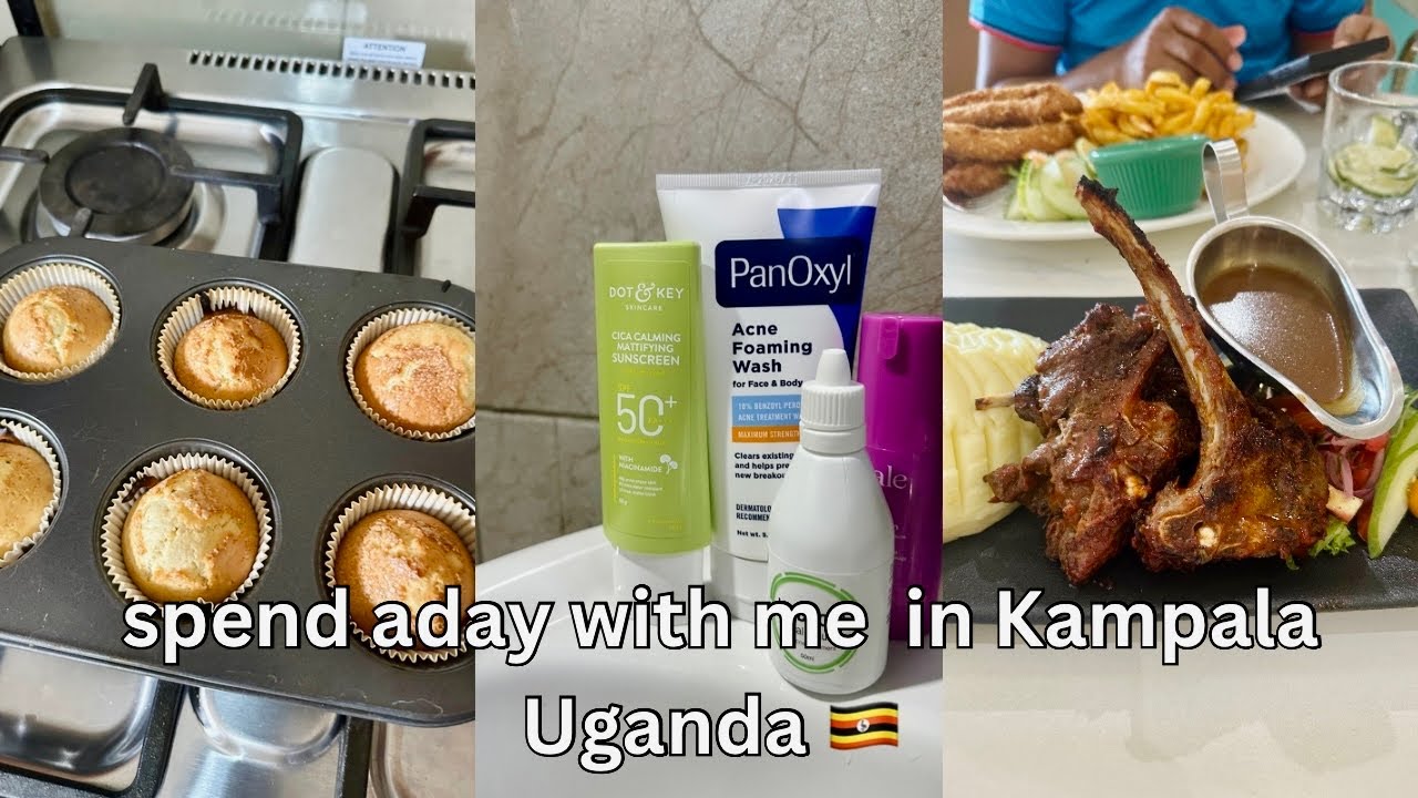 Spend aday with me in Kampala Uganda 🇺🇬, baking, new skin care products, school pickups,lunch date