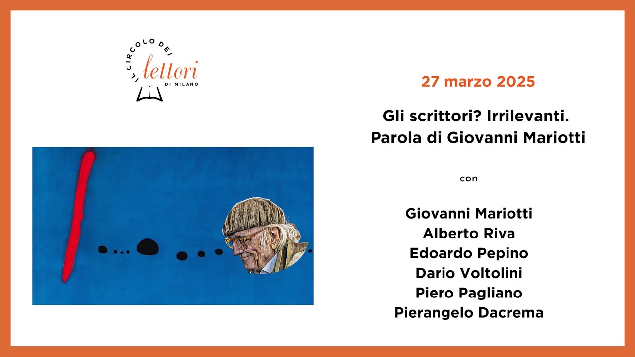 Gli scrittori? Irrilevanti. Parola di Giovanni Mariotti