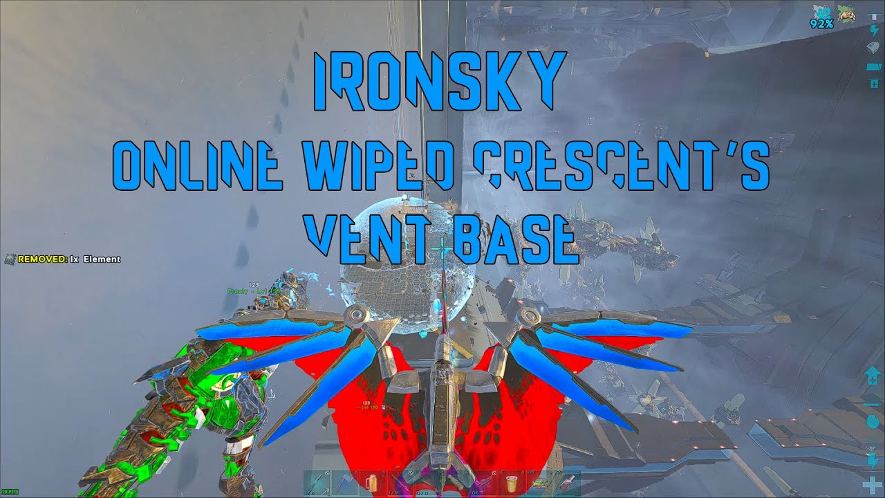 Ark Official PC | Small Tribes | IronSky | Online Wiped Crescent's Vent Base