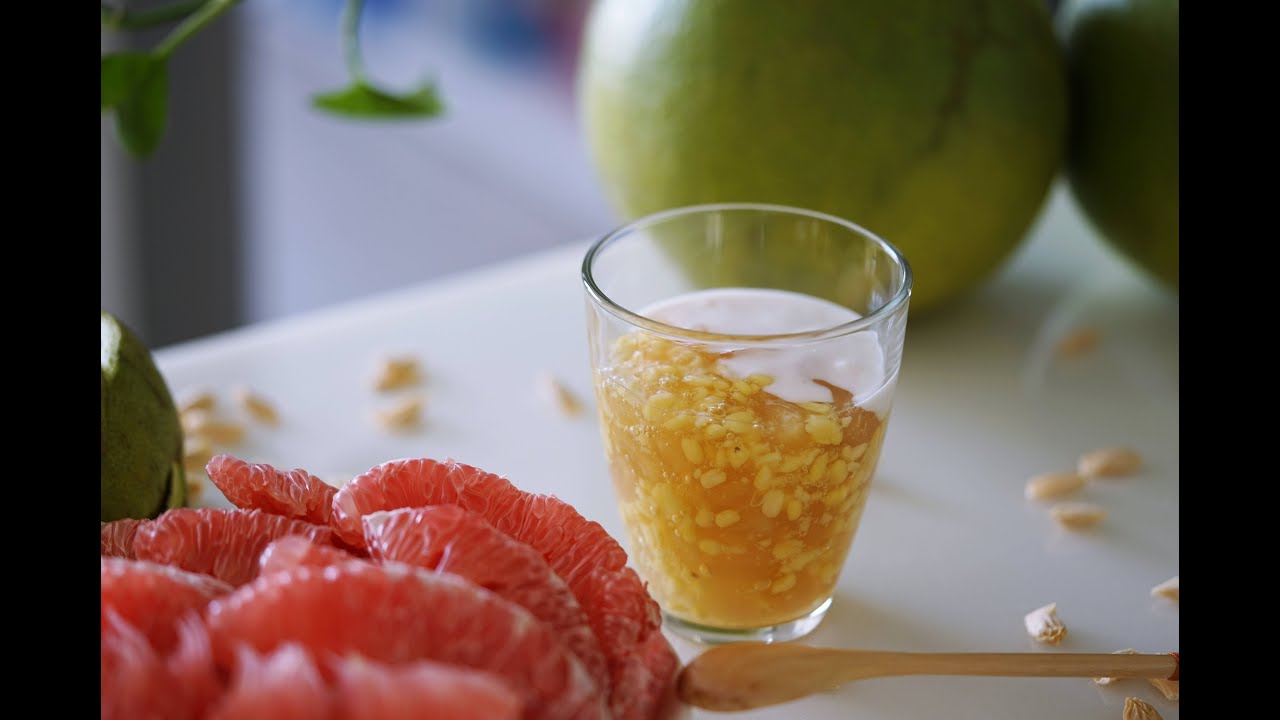 CHÈ BƯỞI - Pomelo Sweet Soup With Coconut Milk /ASMR/