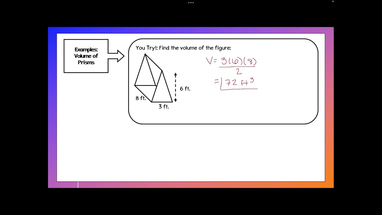 Grade 7 - Lesson 6.6: Volume of Prisms