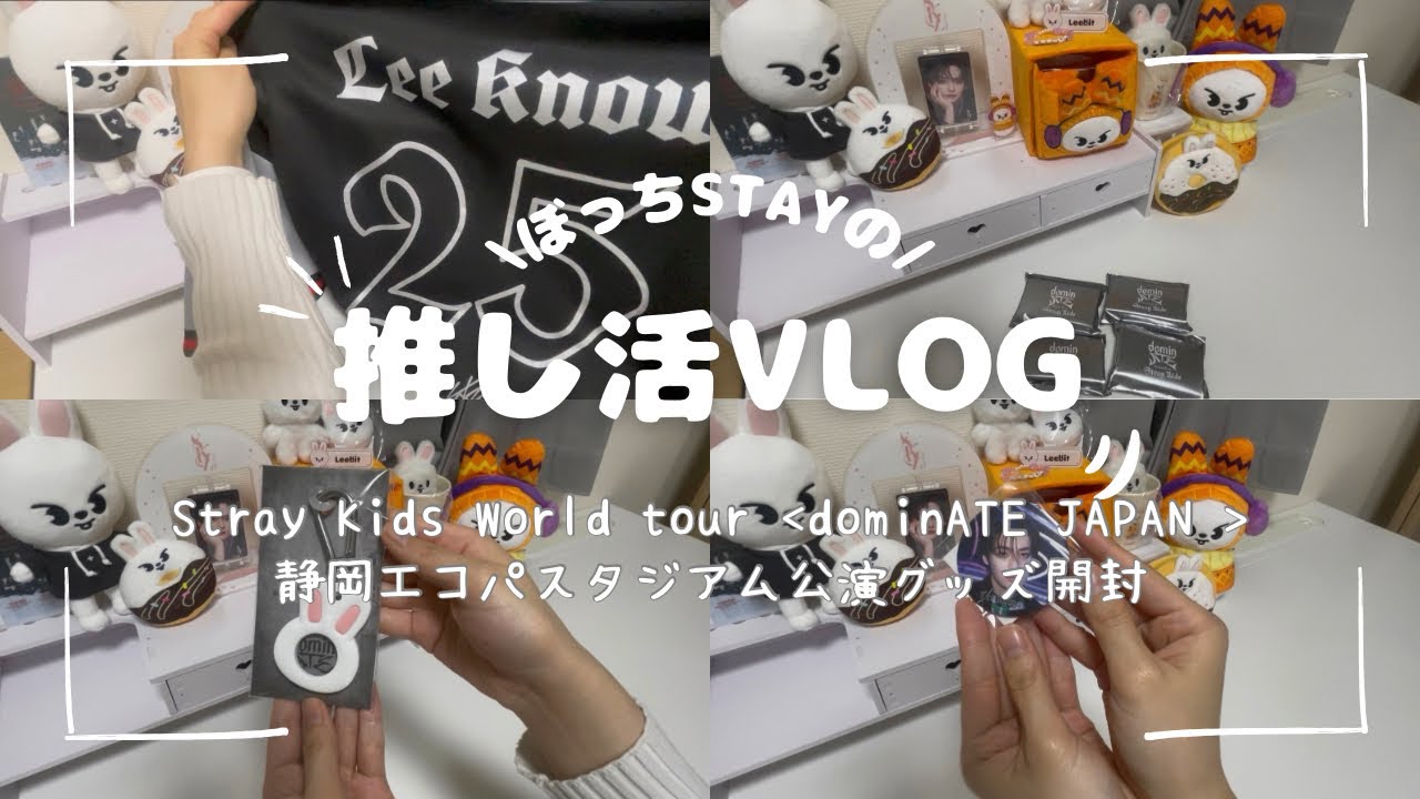 [開封VLOG] Stray Kids World tour dominATE JAPAN 静岡エコパスタジアム公演グッズ開封