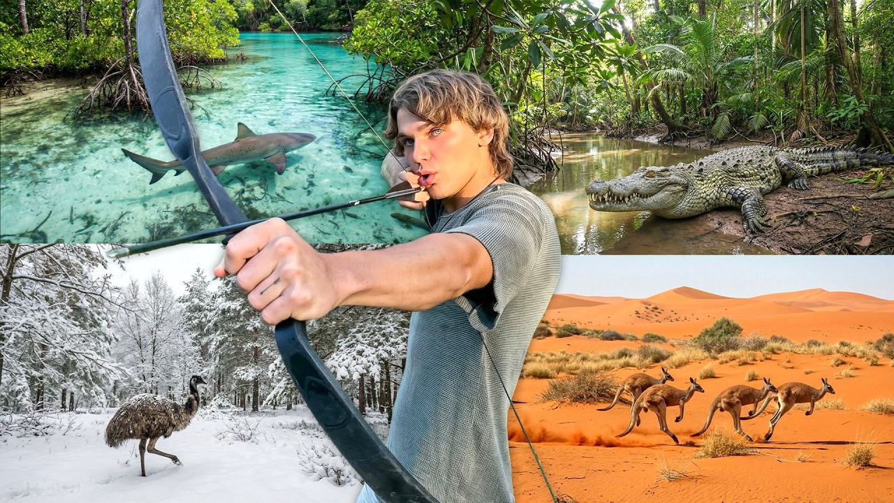 8 Days Solo Survival in Australia's Most Extreme Places | No Food, Water or Shelter