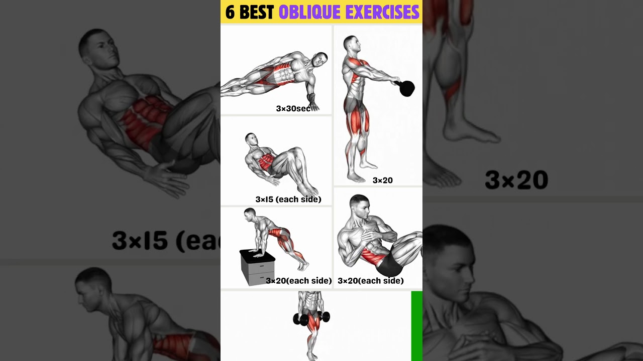 6 Best Oblique Workout to Build Stronger Core| #workout #obliqueworkout