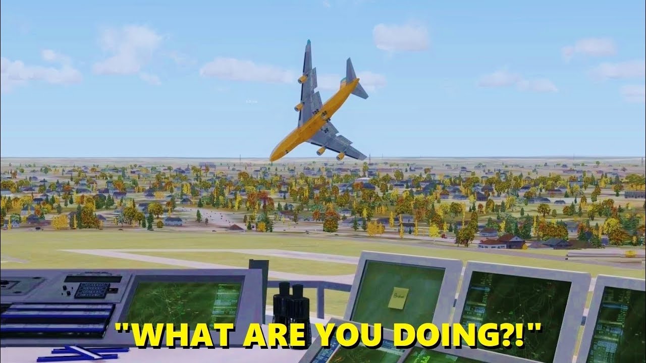 Пилот 747-го теряет рассудок в Flight Simulator X (многопользовательский ATC)