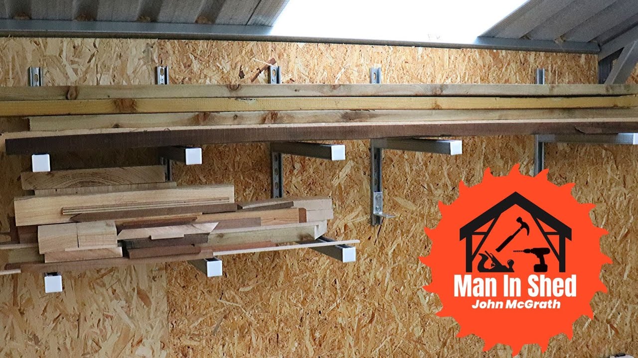 Lumber/Timber Storage Rack. Very  Simple,  Very Strong, Very Modular.Made with Unistrut.