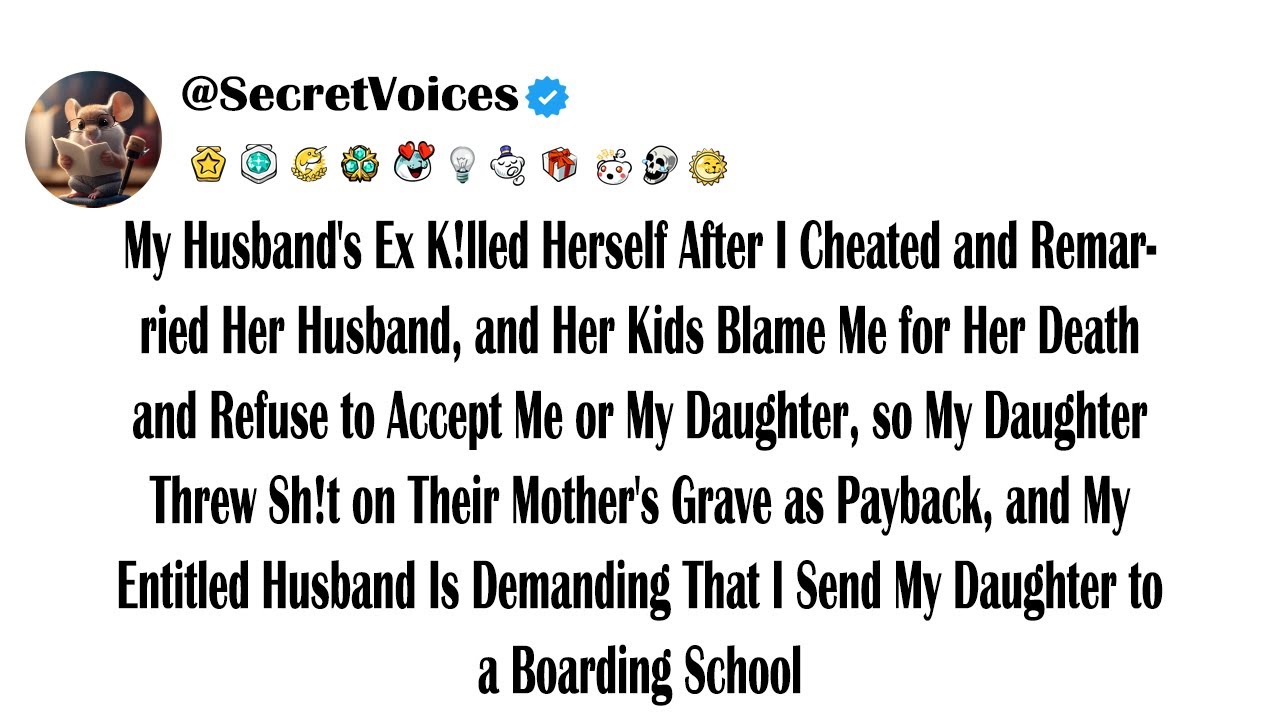 My Husband's Ex K!lled Herself After I Cheated and Remarried Her Husband, and Her Kids Blame Me f...