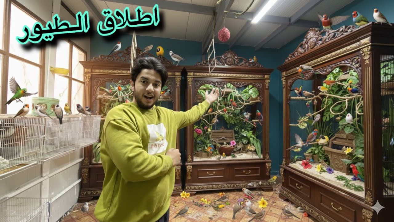 اطلاق جميع الطيور😶‍🌫️عاصفه تدمر المحميه!!🌧️