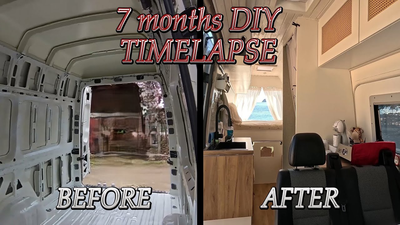 DIY Campervan Conversion of VW Crafter L5H3 | Full build TIMELAPSE (7 months)