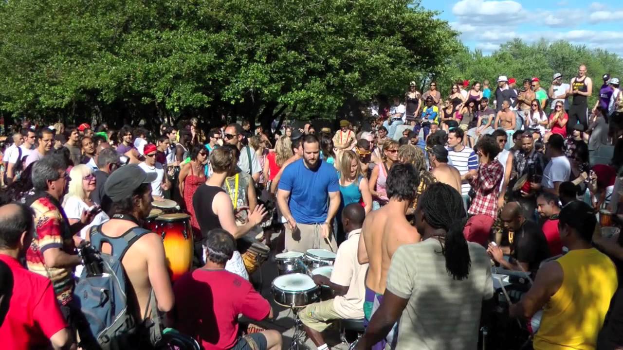 Tam Tam Jam Session in Parc Mont-Royal, Montreal Quebec HD 720p