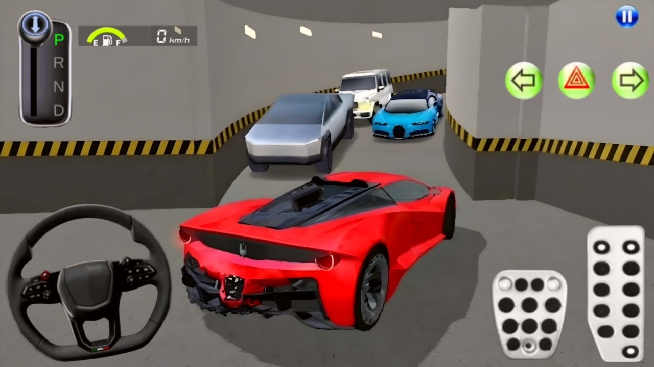 3D Driving Class 2026 | Red Hypercar Crash in Underground Parking Gameplay #3ddrivingclass