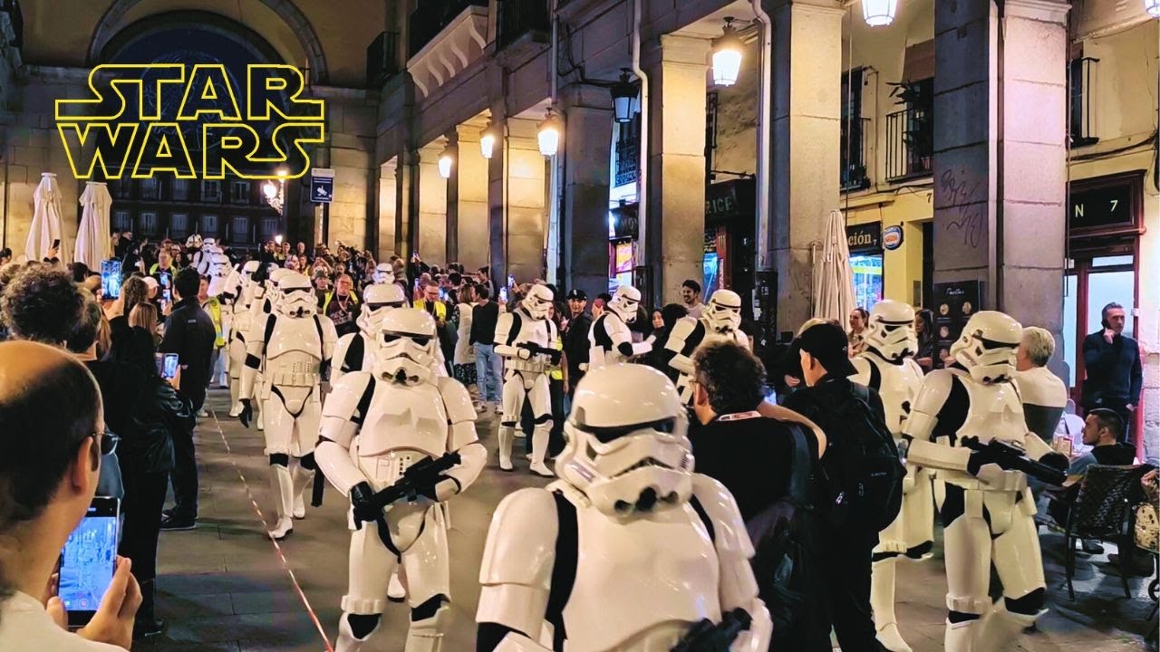 Huge STAR WARS Parade in Madrid, SPAIN 2024 | Iconic Characters March & Orchestra