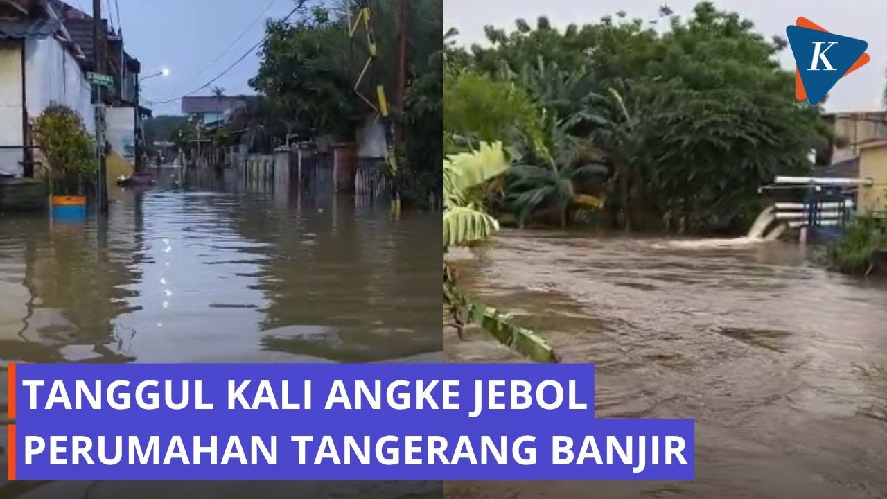 Perumahan Pinang Griya Permai Banjir akibat Tanggul Kali Angke Jebol