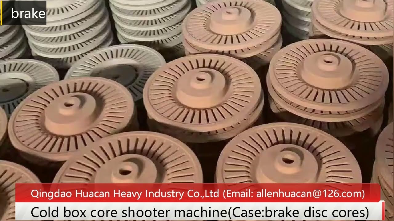 Cold box core shooter machine, Cold box core making machine, Case:brake disc cores