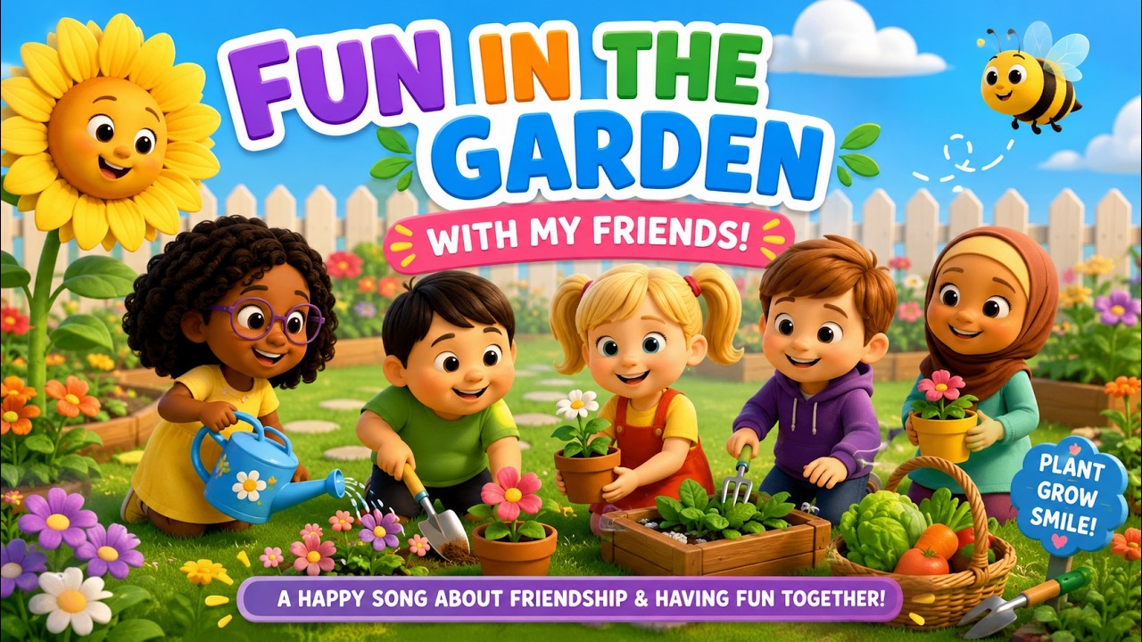 Growing in the Garden 🌱 | Fun Kids Gardening Song | Learn, Move & Sing!