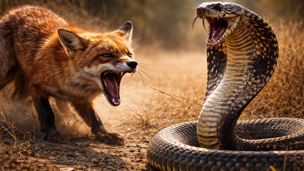 King Cobra vs Wild Fox &ndash; A Brutal Survival Battle