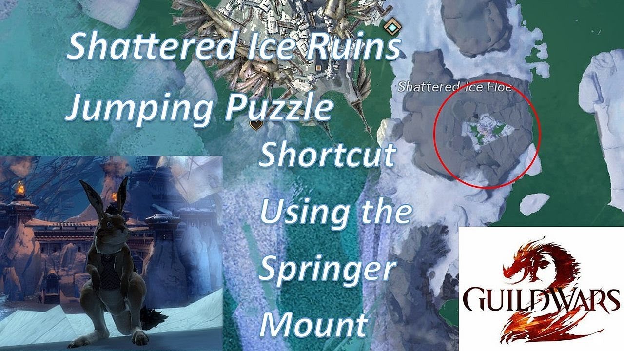 Guild Wars 2 Shattered Ice Ruins Jumping Puzzle Shortcut using Springer