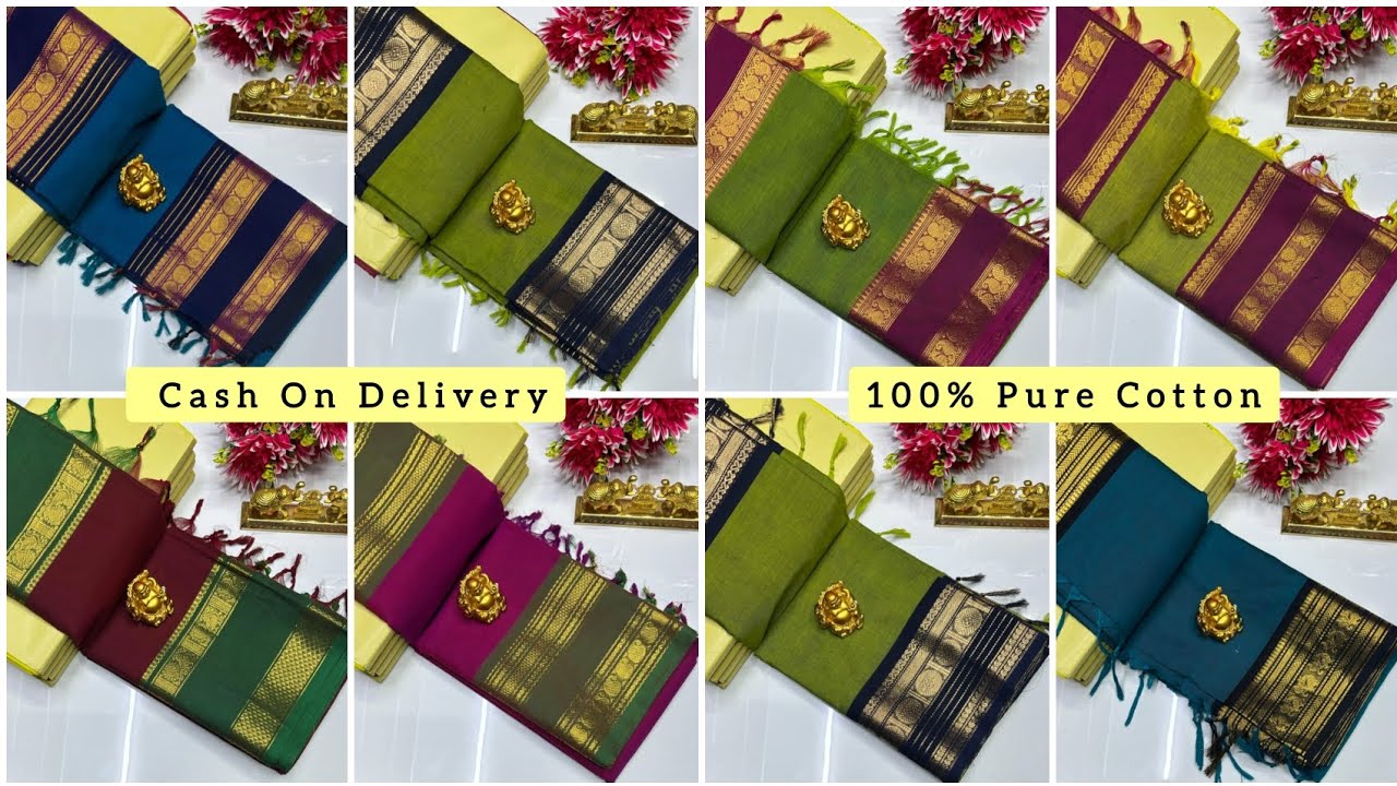 WhatsApp for Order: 9655430091 🪄 Kanji Cotton Saree Collection 🪄 Saree W Running Blouse 900+S #cod