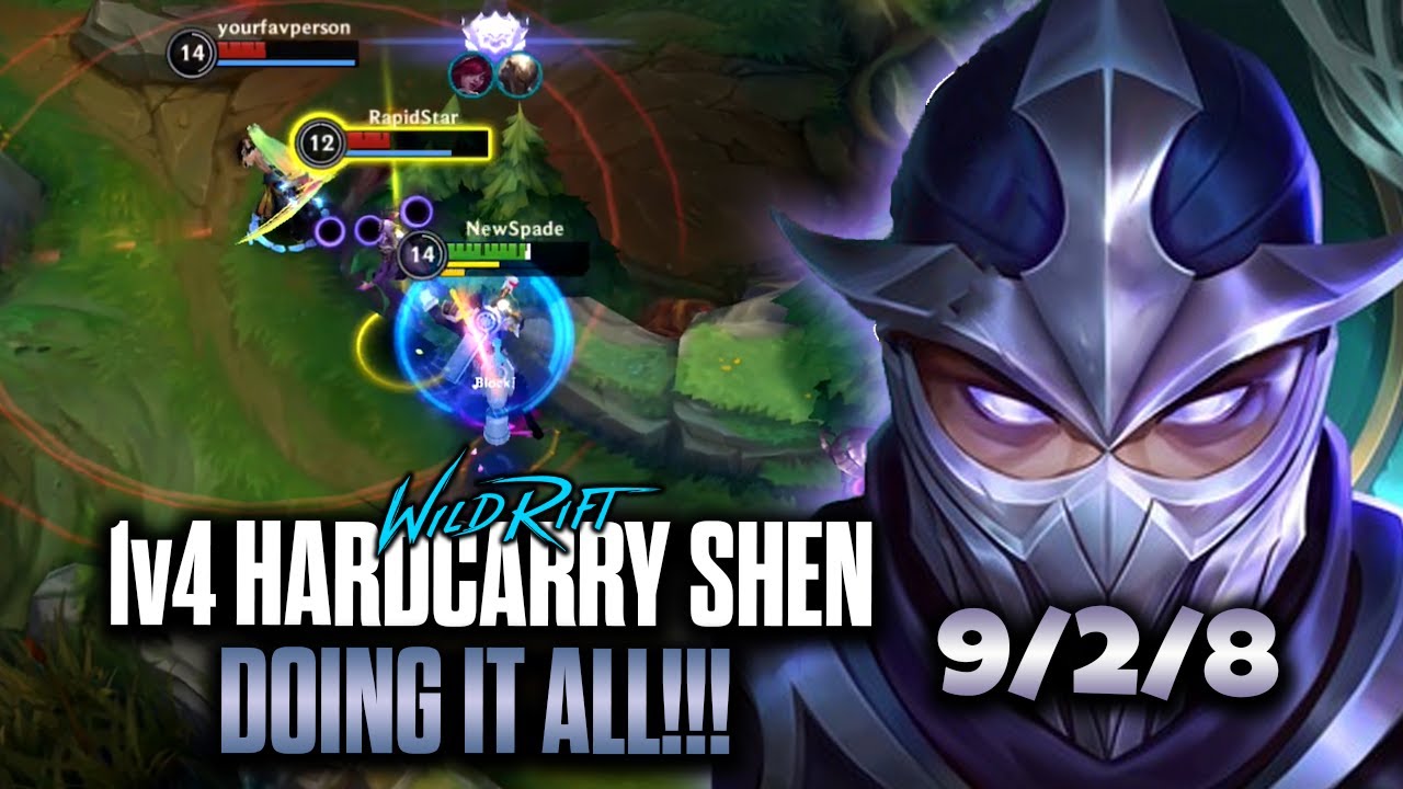 TOP 50 SHEN WILD RIFT | 1v4 HARDCARRY SHEN DOING IT ALL