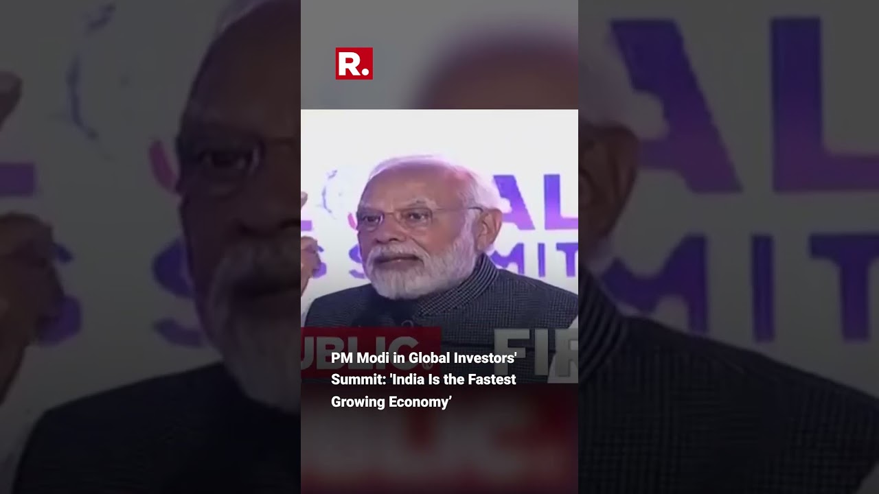 PM Modi in Global Investors' Summit: 'India Is the Fastest Growing Economy' | #shorts
