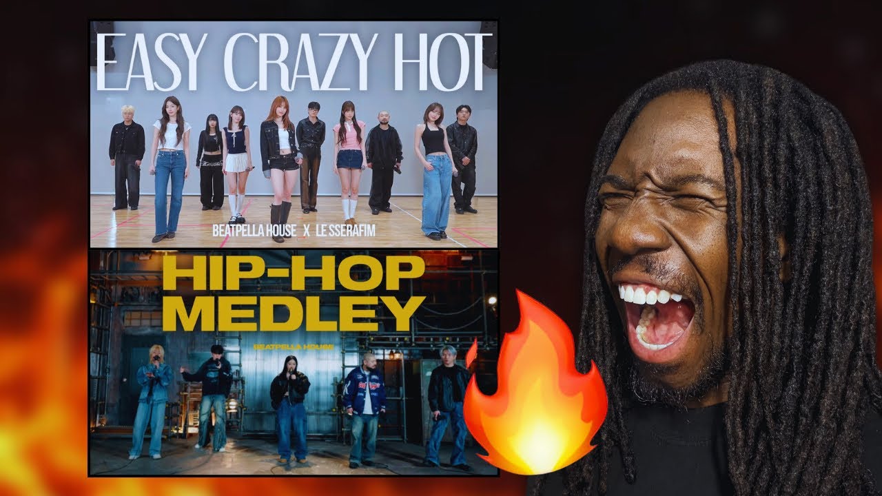 Reacting to BEATPELLA HOUSE -  HIPHOP MEDLEY & LE SSERAFIM - EASY, CRAZY, HOT