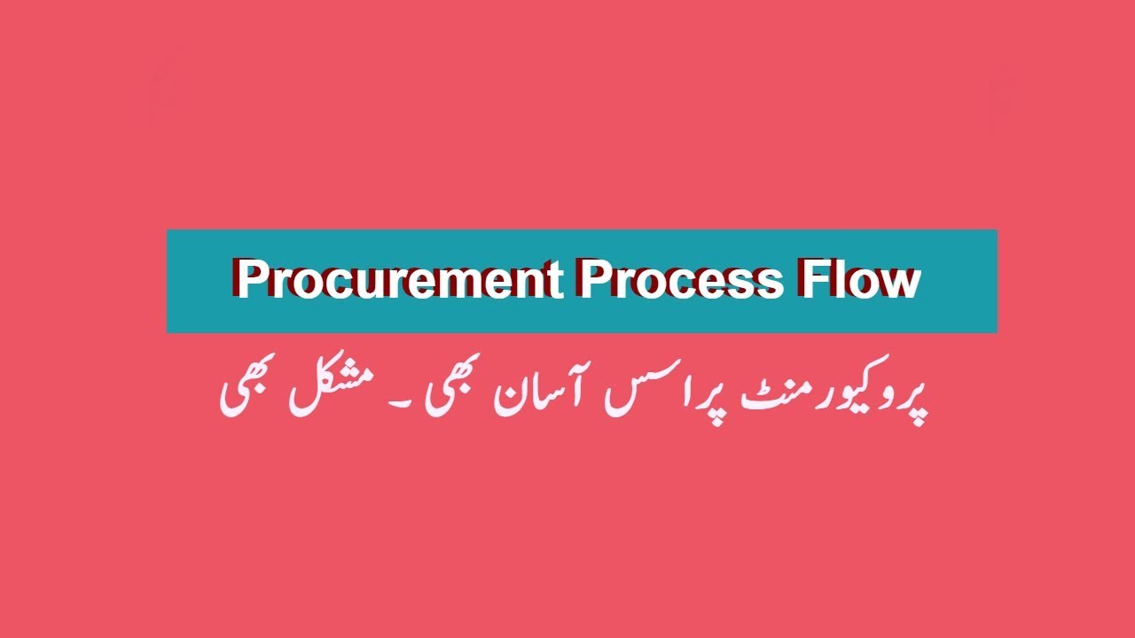 Procurement-12 Procurement Process Flow in Urdu | hindi | اُردو میں
