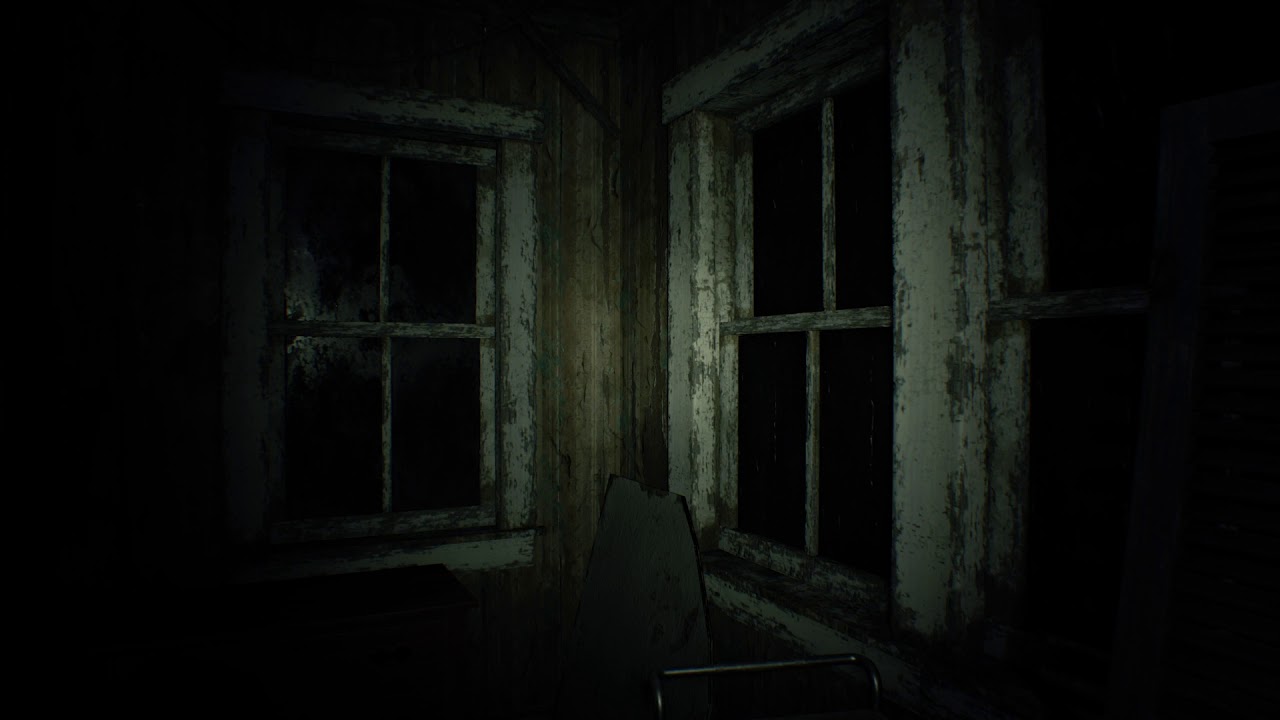 (Resident Evil 7) - Rain Sounds on Window With Thunder  | Dark Creepy room
