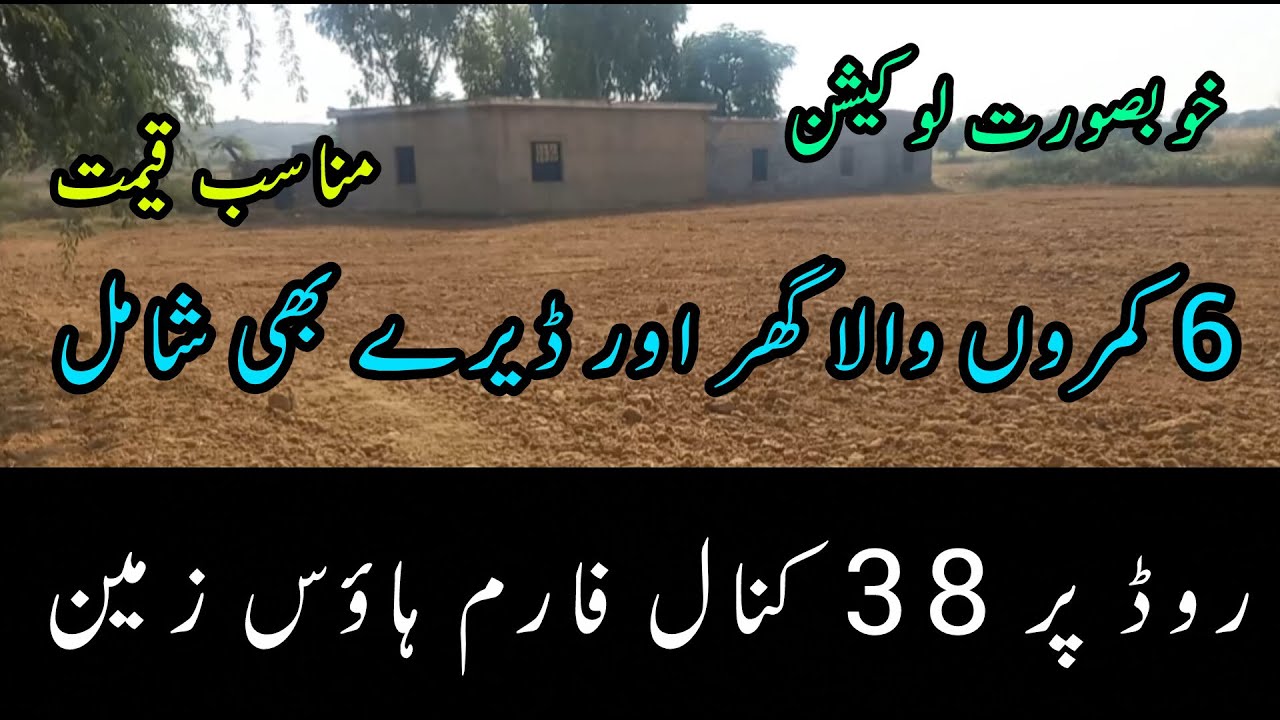 Farmhouse for sale | 38 kanal Farmhouse land | Raqba forsale | Sasti zamen | Zamin | Farming | farm