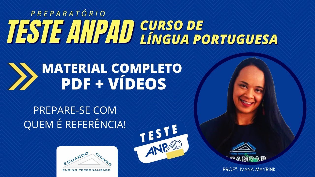 Teste ANPAD - Correção Língua Portuguesa 1 até 6 prova de fevereiro de 2021