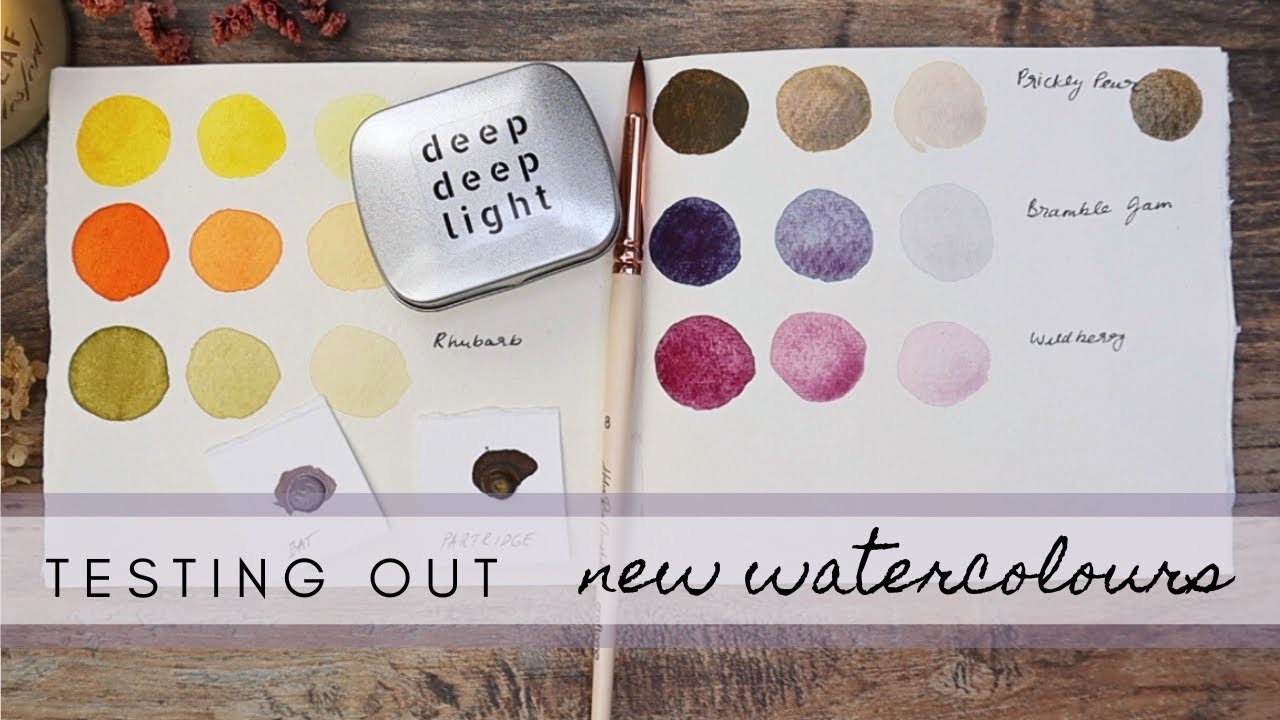 Swatching Watercolour - Deep Deep Light