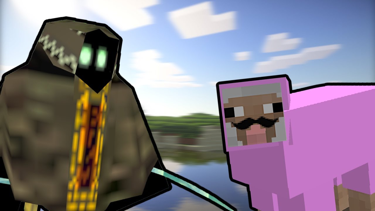 Bob meets Pink Sheep in Minecraft !