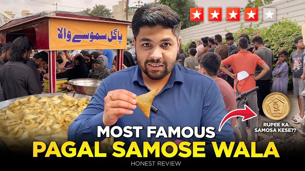 Most Famous Pagal Samose Wala | Only Rs.5 Samosa | Karachi Food Street ✨