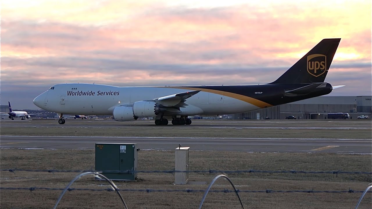 UPS 747-8 Sunrise Departure | MSP