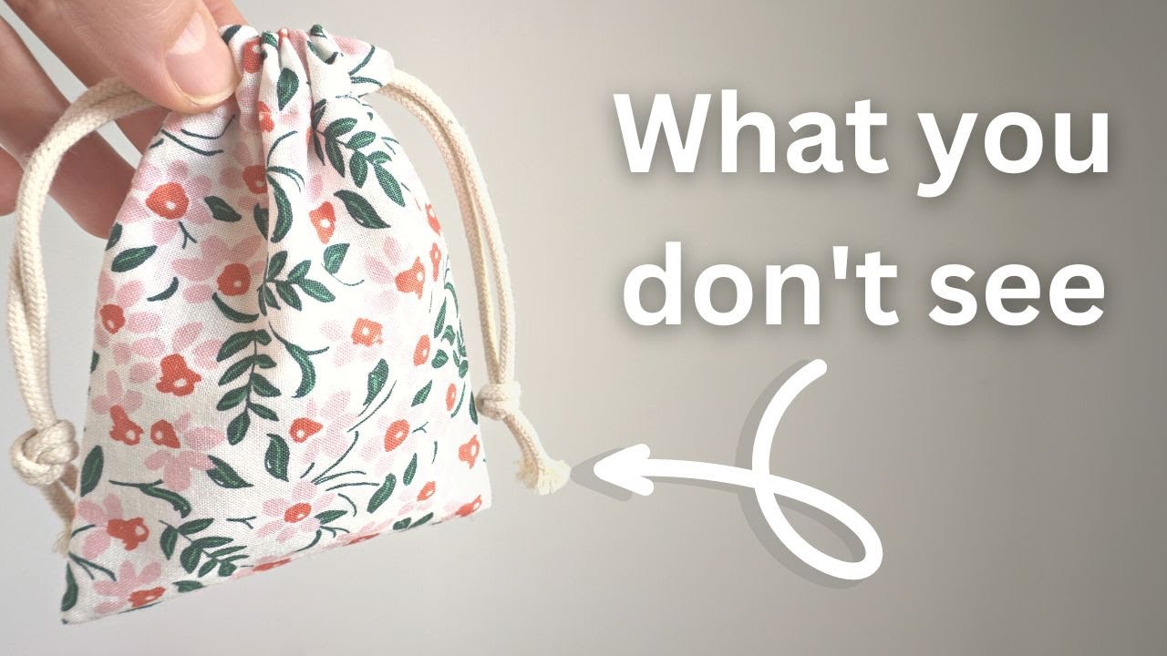 Sew It Fast - Drawstring Gift Bag with Just One Piece of Fabric!