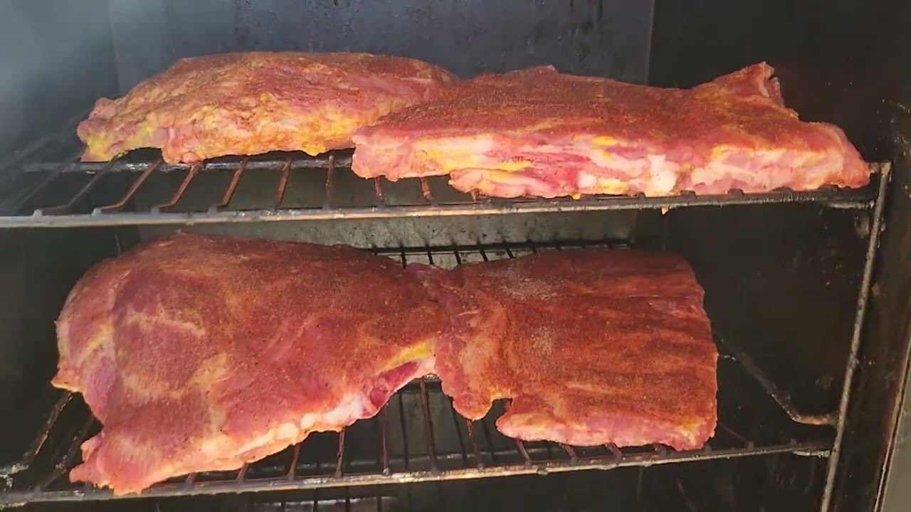 Ribs in the Masterbuilt electric smoker
