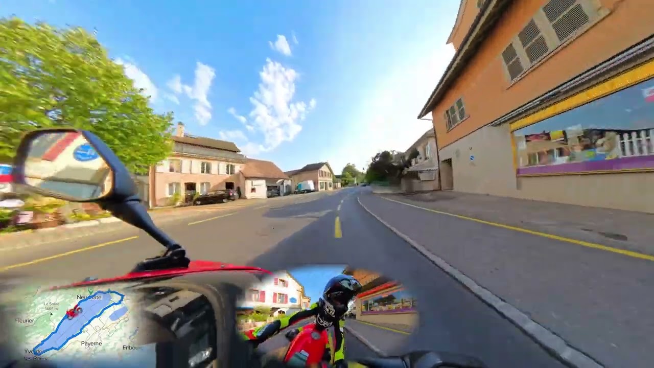 🏍️Lake Neuchâtel Tour in 1h30 | Honda CBR 600 F Sport | No Highway, | 4K Ultra HD | Insta360 X4