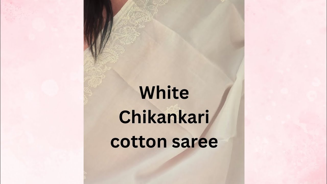 Elegant& classy chikankari embroidery saree ❣️Please reach out on whatsapp 9778782931.