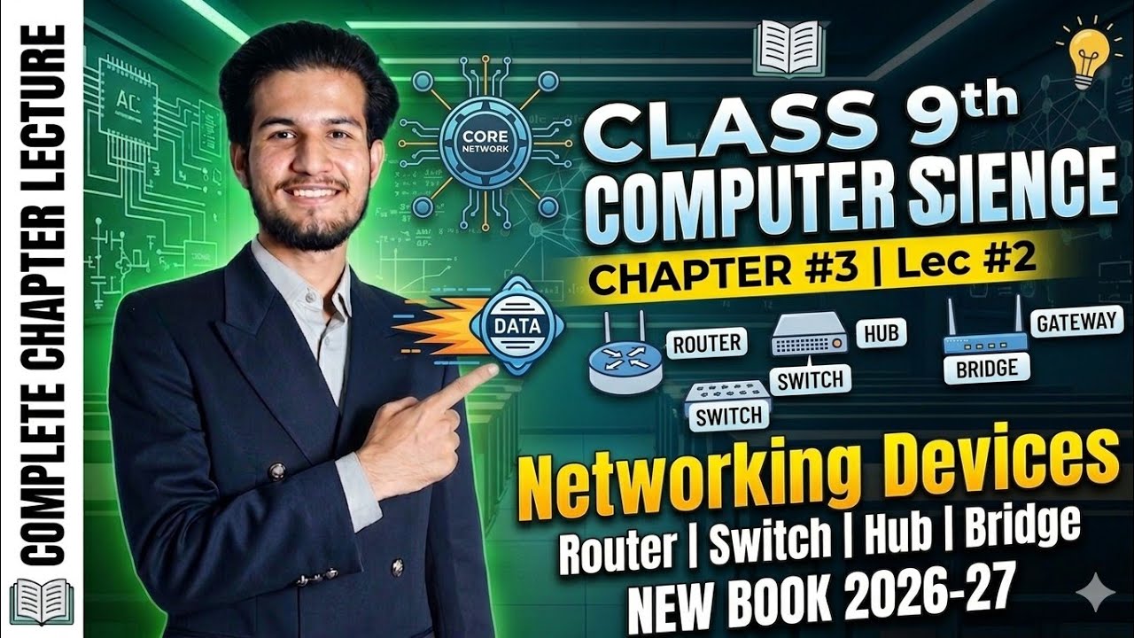 Networking Devices | Switch | Router | Access Point | 9th Computer - Ch 6 - Lec 2