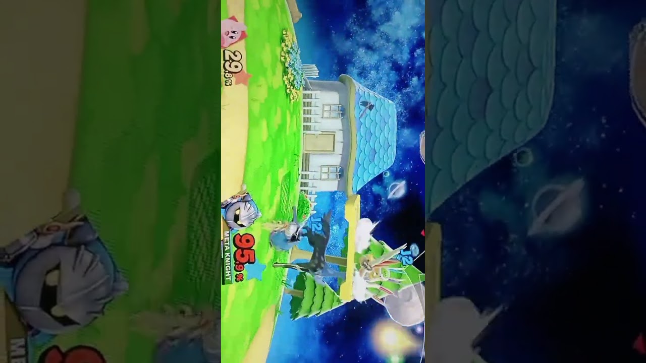 Pelea entre Kirby y meta knight.