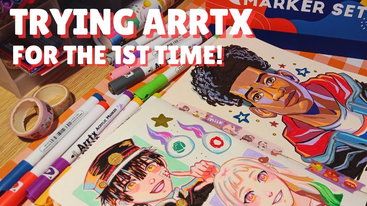 🕸˙⋆ Paint with me #01 | Trying Arrtx Acrylic Markers (60A) | TBHK | Miles Morales 🎨 🕸˙⋆