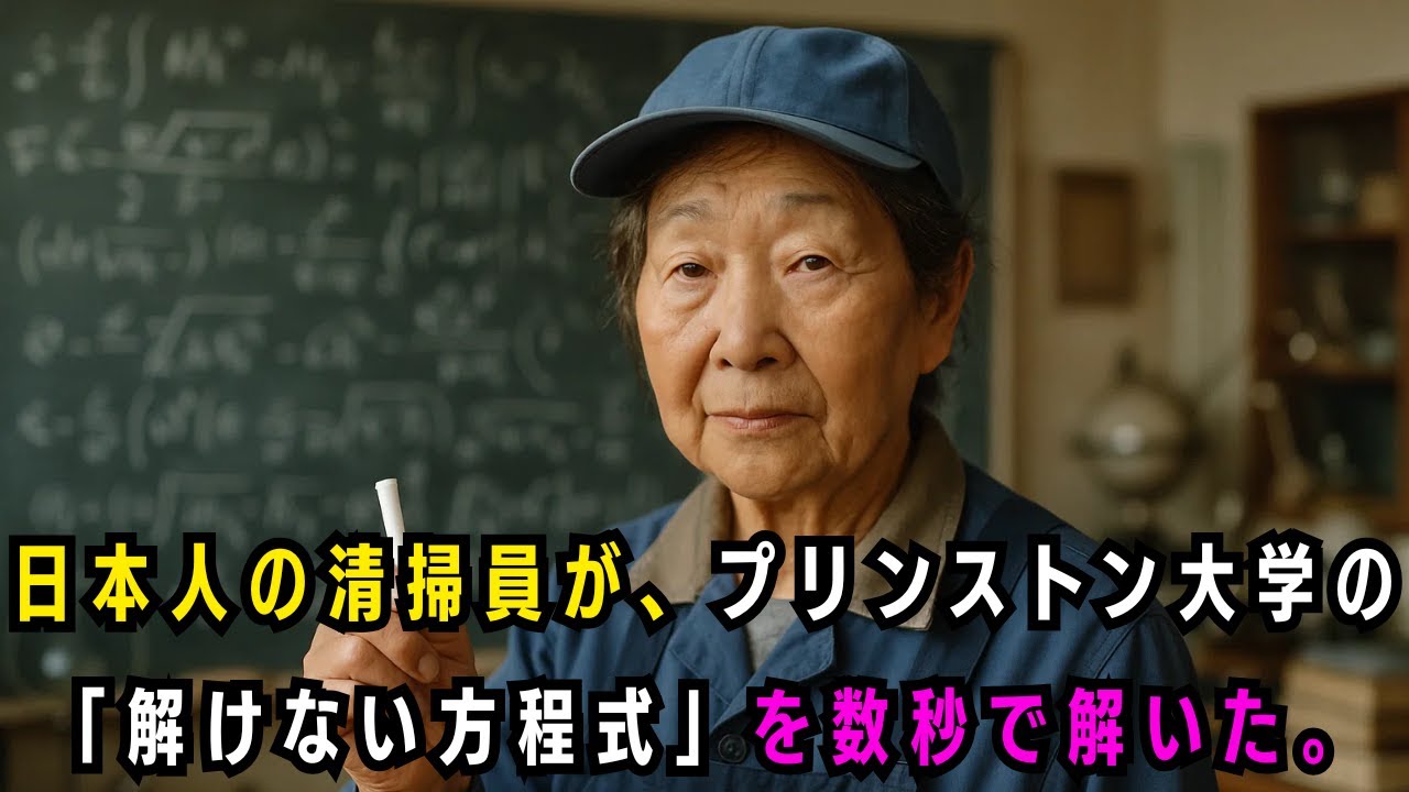 プリンストン大学の物理学者が5年間解けなかった方程式を、清掃員の日本人おばあさんが瞬時に...