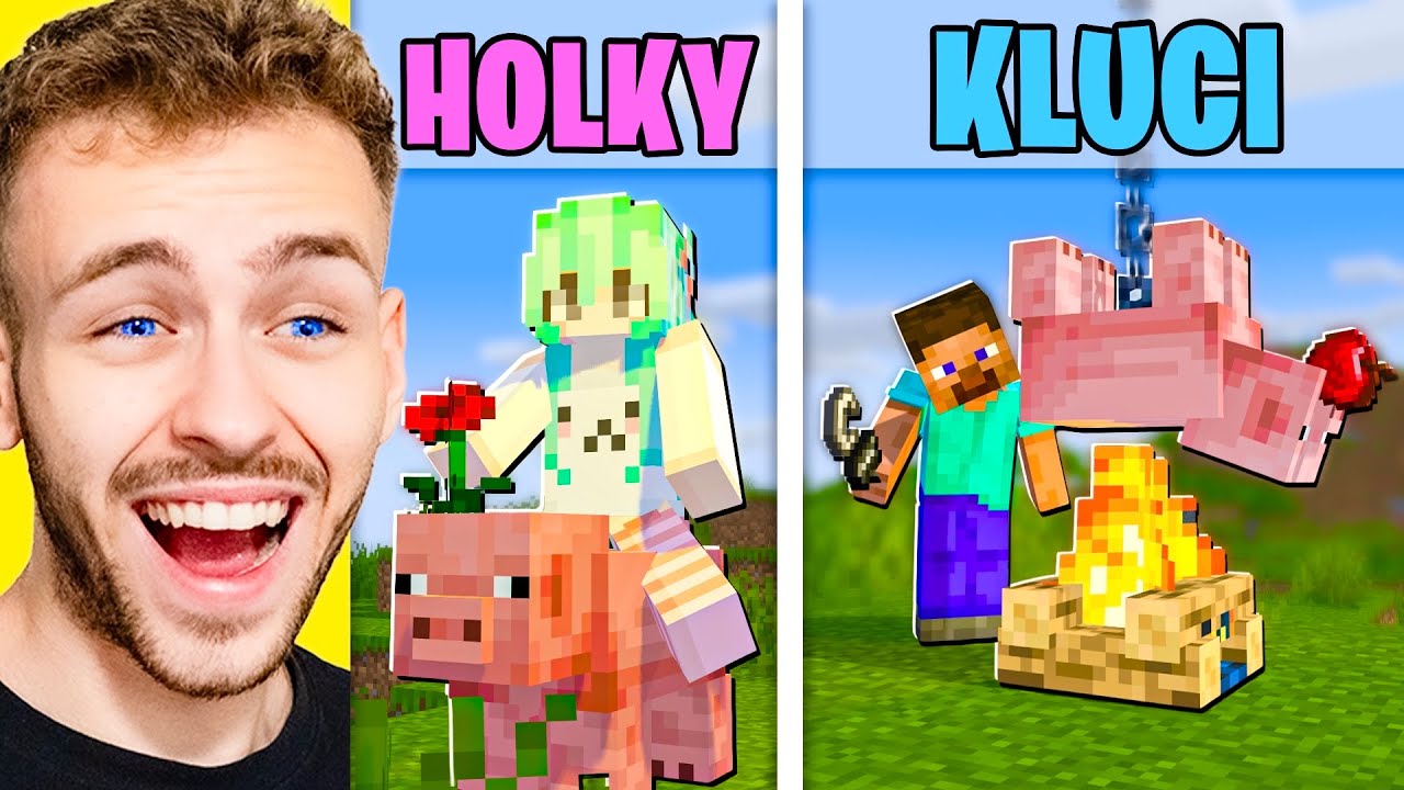 Kluci vs Holky v Minecraftu