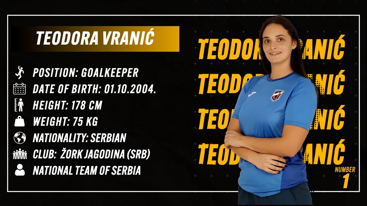 Teodora Vranić - Goalkeeper - ŽORK Jagodina (Srb) - Season 25/26