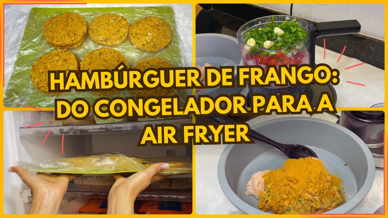 HAMBÚRGUER DE FRANGO FIT CONGELADO | Receita fácil e saborosa!